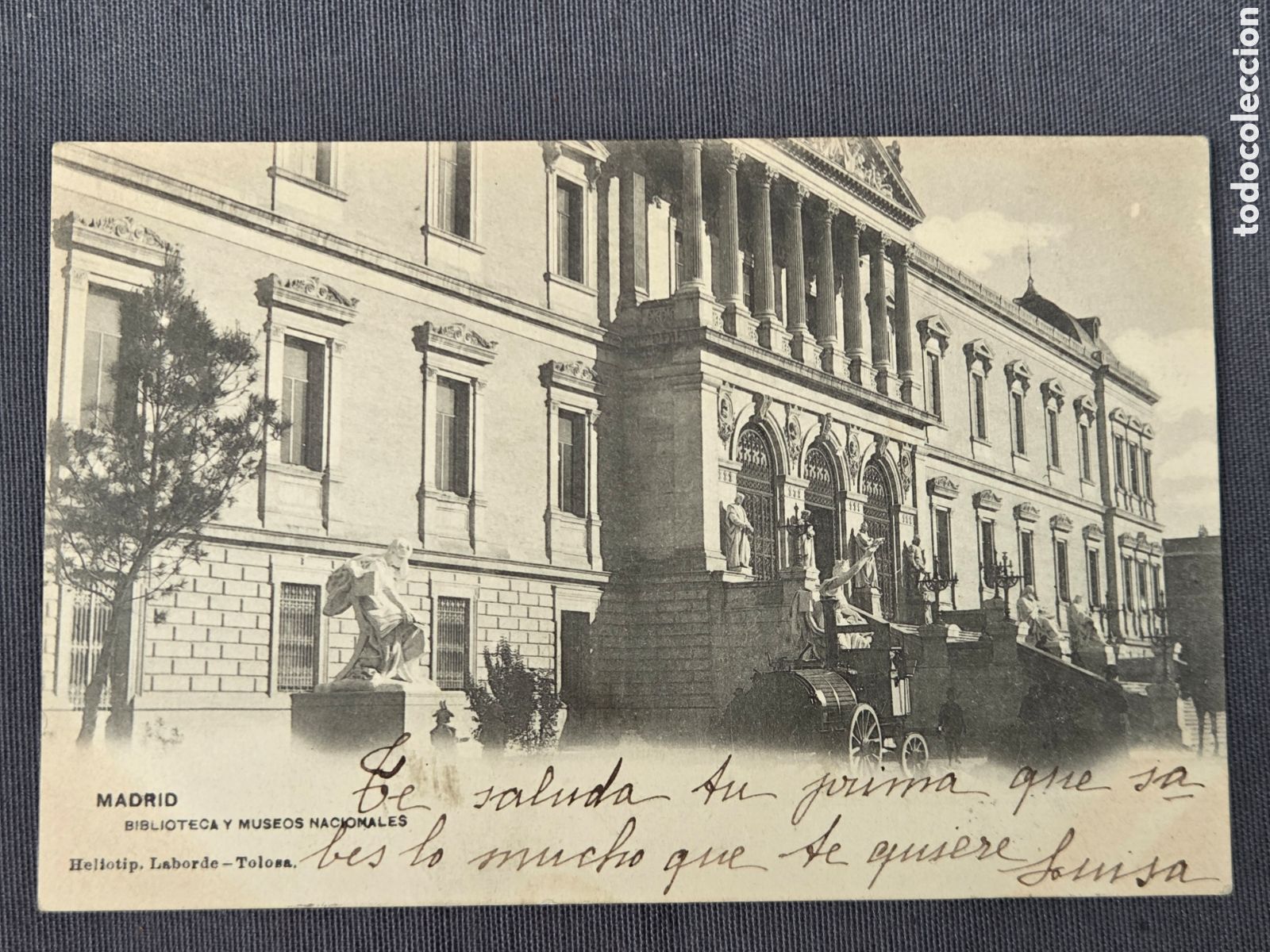 Postkarten: MADRID c.1900 Biblioteca y Museos Nacionales. Heliotip. Laborde. Tolosa