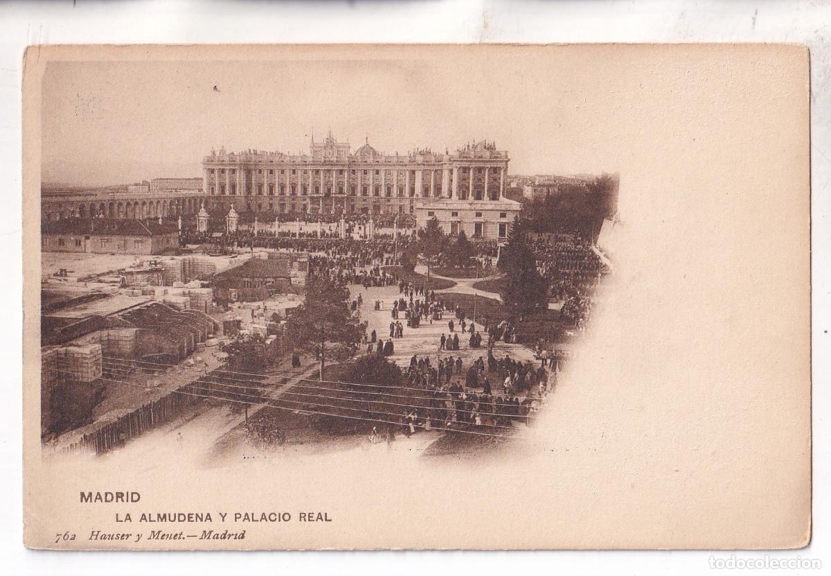 Postales: POSTAL. LA ALMUDENA Y PALACIO REAL. HAUSER Y MENET