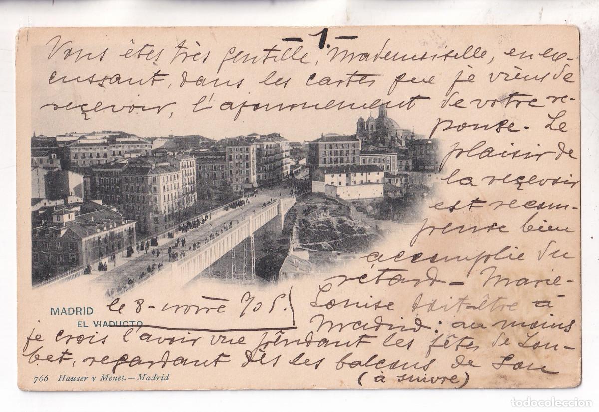 Postales: POSTAL. MADRID. EL VIADUCTO. CIRCULADA EN 1905. HAUSER Y MENET