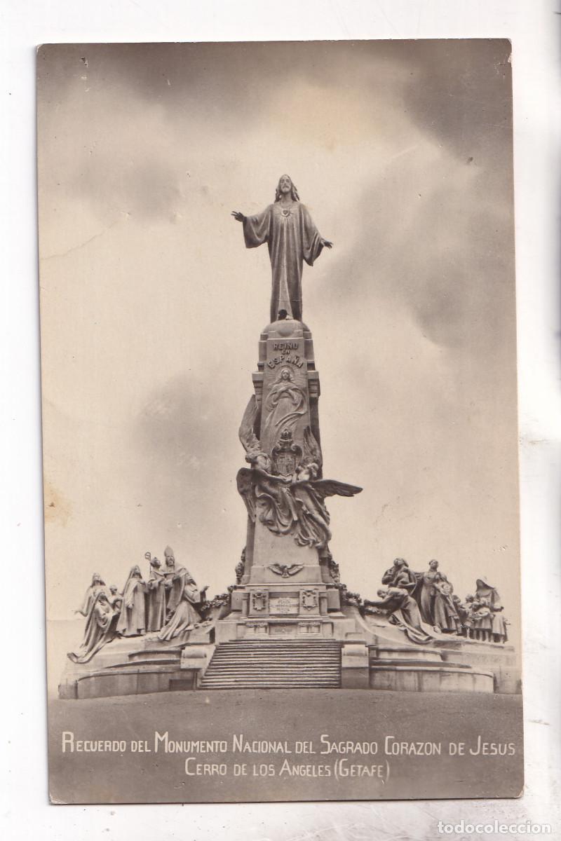 Postales: POSTAL. RECUERDO DEL MONUMENTO DEL CORAZ&Oacute;N DE JES&Uacute;S. CERRO DE LOS &Aacute;NGELES. GETAFE. MADRID