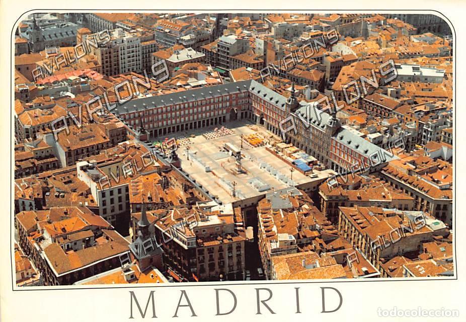 Postales: Plaza Mayor desde el aire (Madrid) - Sin Circular - 1990