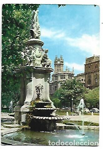 Postales: FUENTE DEL PASEO DE LA CASTELLANA.- MADRID