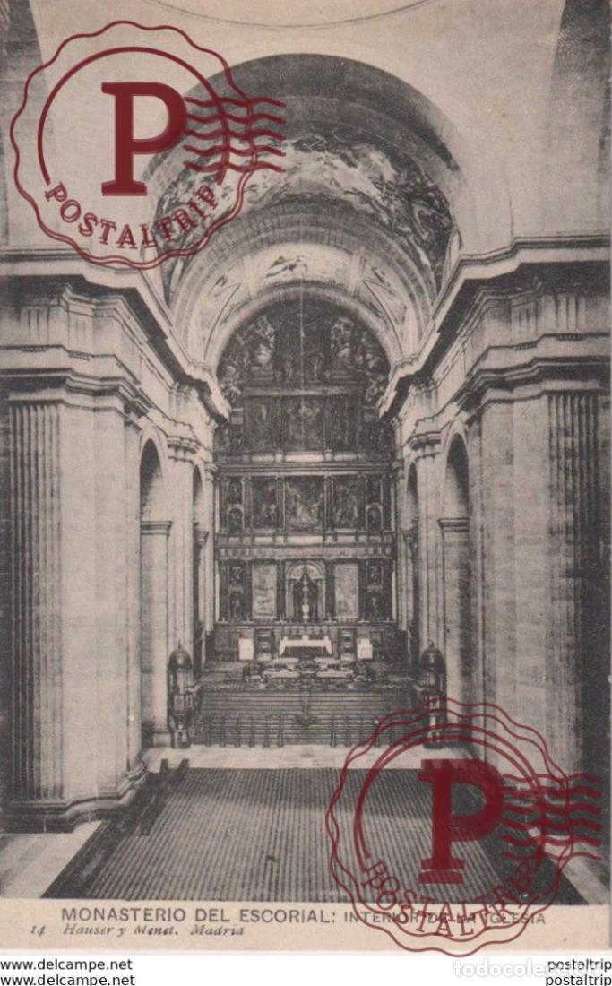 Postales: Madrid - El Escorial, Interior de la Iglesia. Espa&ntilde;aSpain