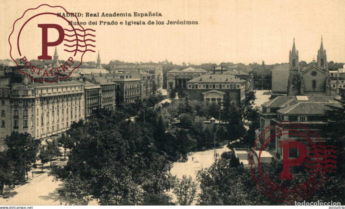 Postales: MADRID. MUSEO DEL PRADO E IGLESIA DE LOS JERONIMOS.