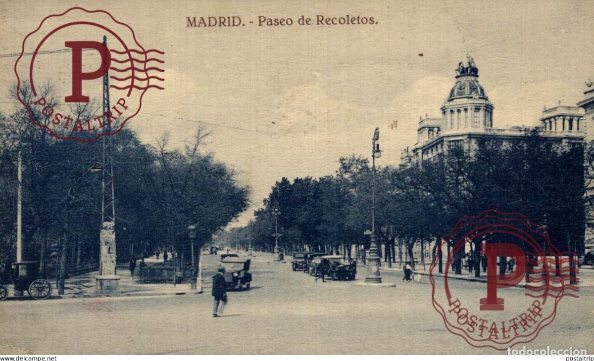 Postales: MADRID. PASEO DE RECOLETOS.