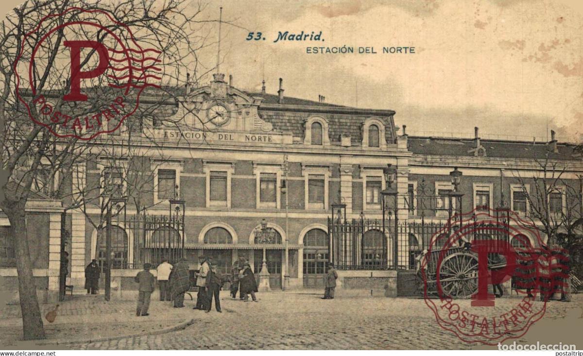 Postales: MADRID. ESTACION DEL NORTE faltan esquinas superiores, miss up corners