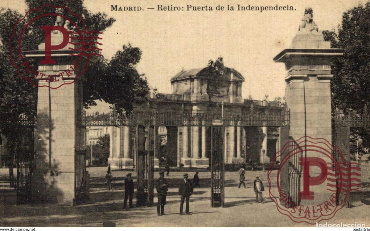 Postales: MADRID. RETIRO PUERTA DE LA INDEPENDENCIA.