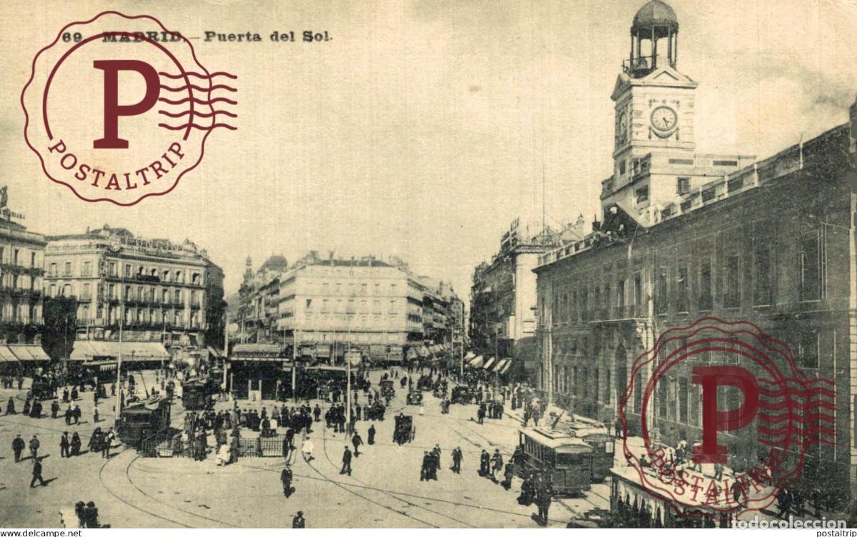 Postales: MADRID. PUERTA DEL SOL.