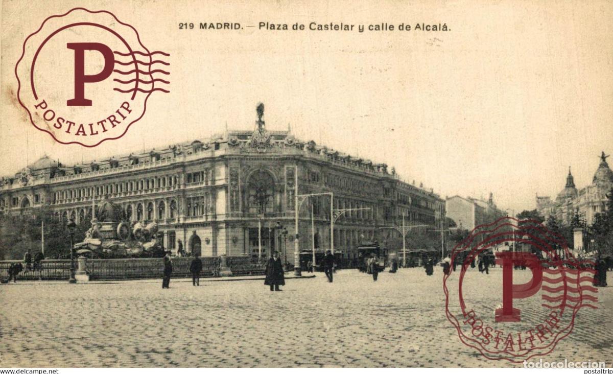 Postales: MADRID. PLAZA DE CASTELAR Y CALLE ALCALA.