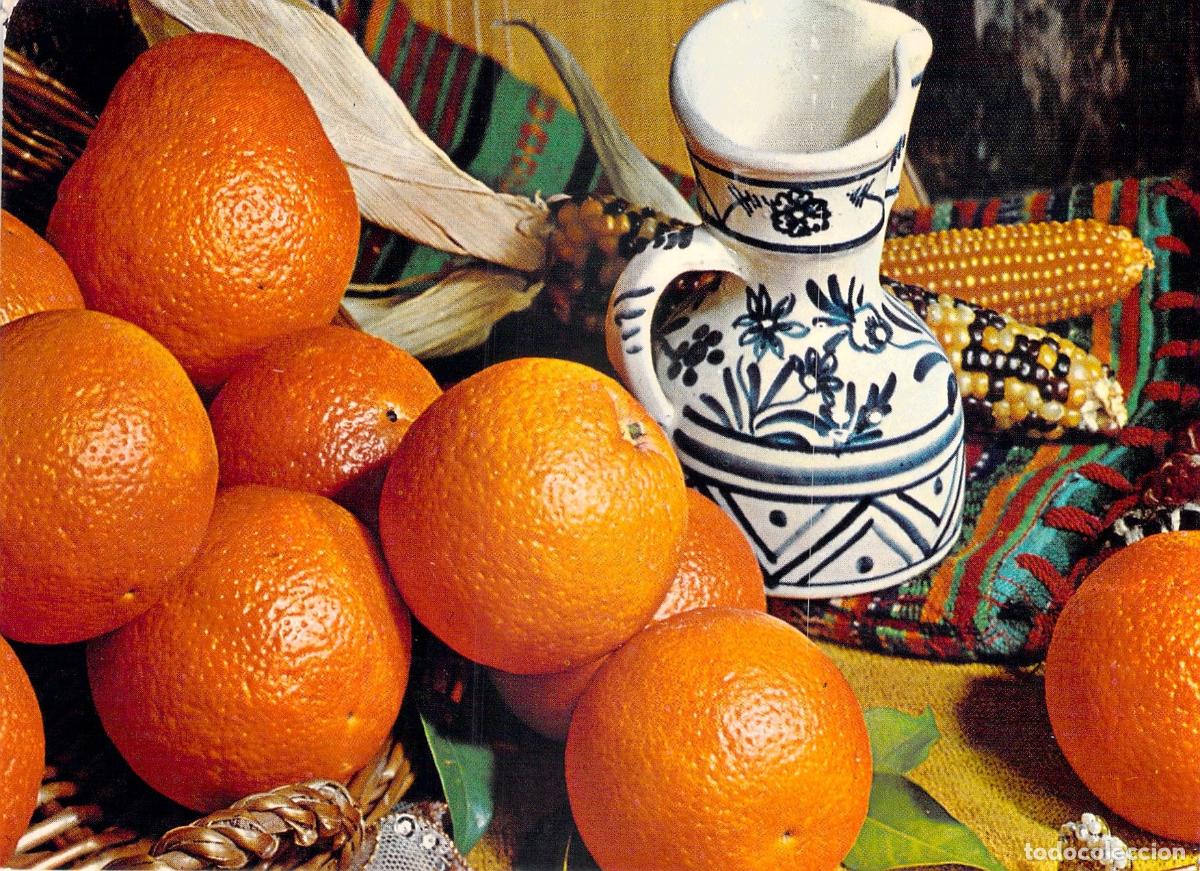 Postales: Postal de Naranjas Cadenera con Publicidad del Banco Hispano Americano