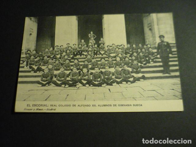 Cartes Postales: EL ESCORIAL MADRID REAL COLEGIO DE ALFONSO XII ALUMNOS DE GIMNASIA SUECA