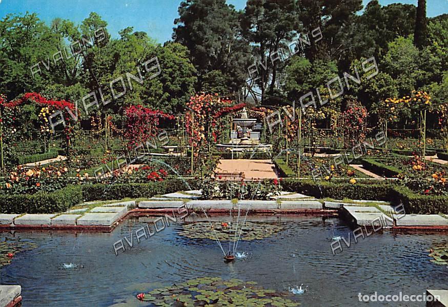 Postales: Rosaleda del Retiro (Madrid) - Circulada con sello - A&ntilde;os 60 o 70