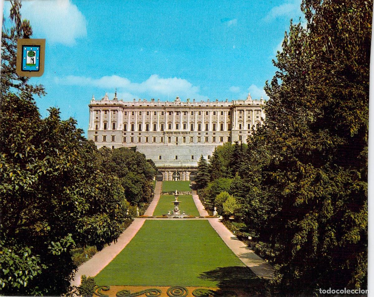 Postales: Postal de Madrid, Palacio Real y jardines del Campo del Moro