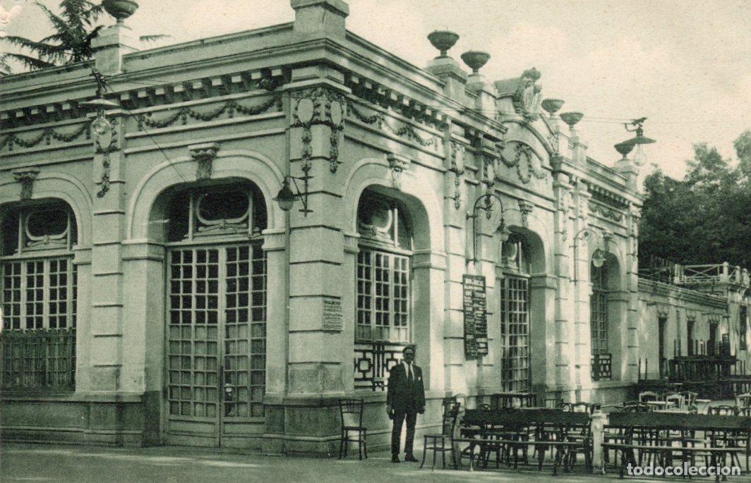 Postkarten: BONITA POSTAL - MADRID - PARQUE DEL RETIRO - EL RESTAURANTE - GRAFOS