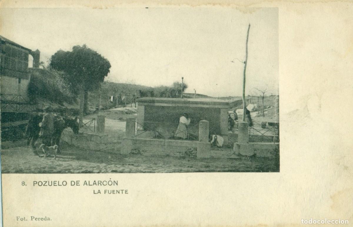 Postales: POZUELO DE ALARC&Oacute;N. LA FUENTE. HACIA 1930. HAUSER Y MENET. RARA.