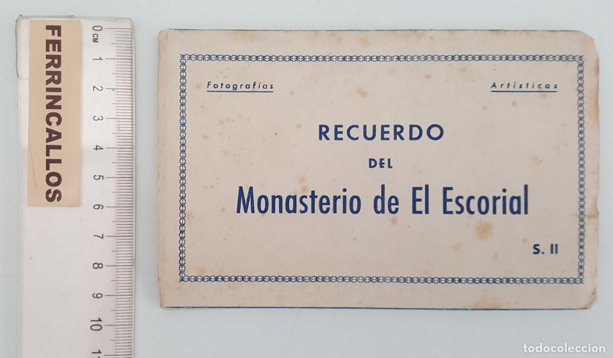 Postales: RECUERDO MONASTERIO ESCORIAL S.II 10 FOTOGRAF&Iacute;AS ART&Iacute;STICAS, EDIC. ARRIBAS, ACORDE&Oacute;N BLOC CUADERNO