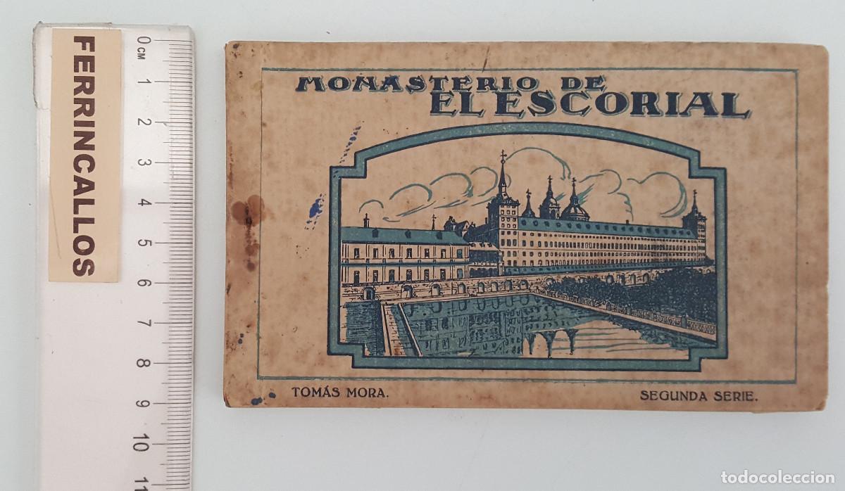 Postales: MONASTERIO DE EL ESCORIAL, TOM&Aacute;S MORA SEGUNDA SERIE, 19 POSTALES, BLOC CUADERNO