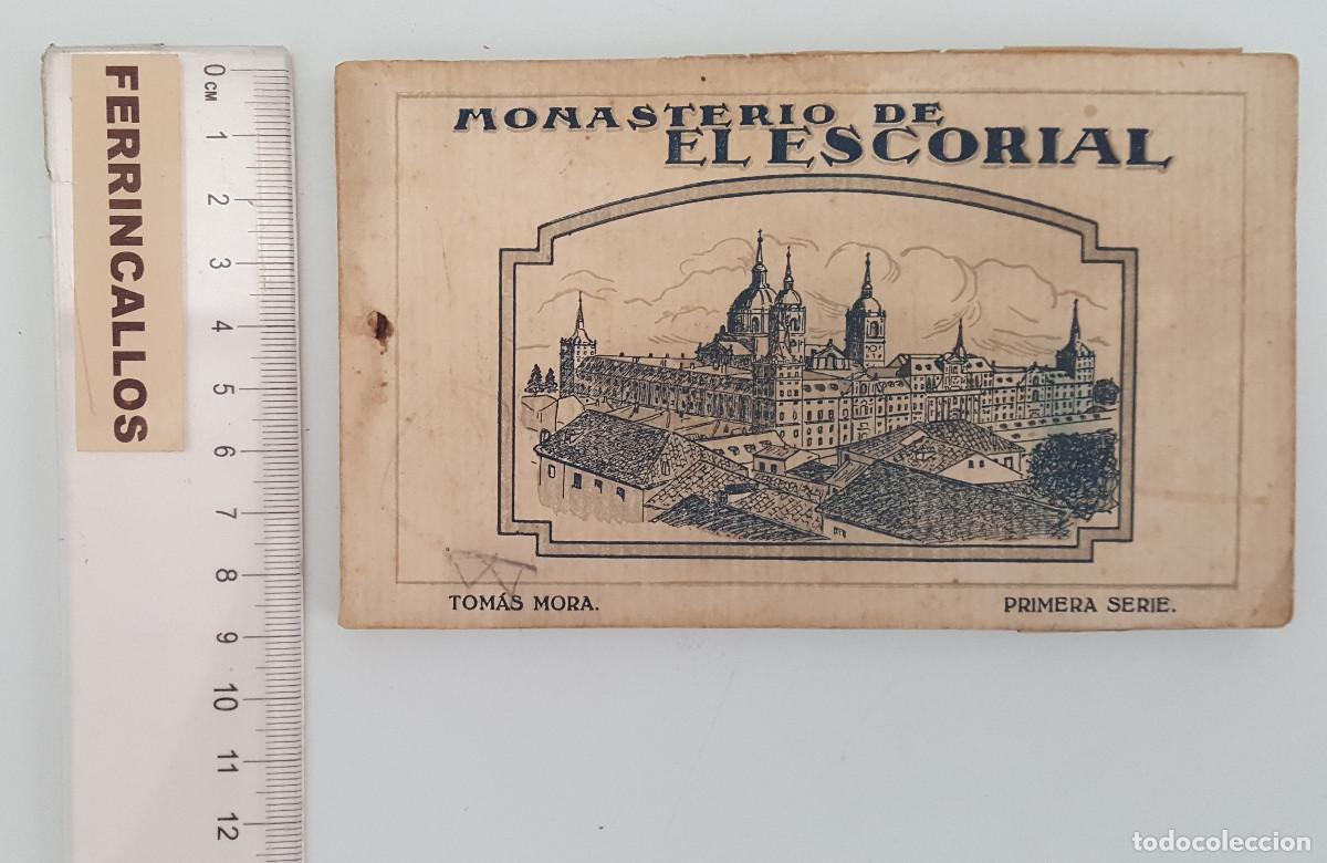 Postales: MONASTERIO DE EL ESCORIAL, TOM&Aacute;S MORA PRIMERA SERIE, 20 POSTALES, BLOC CUADERNO