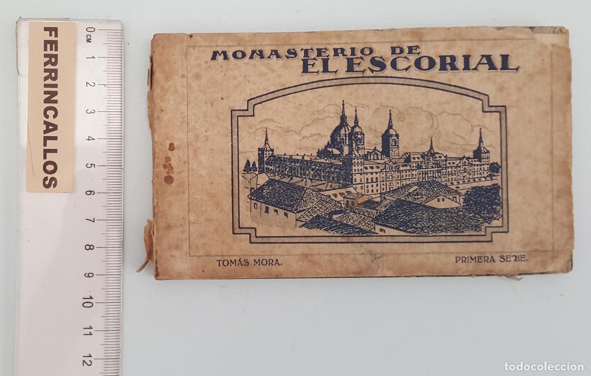 Postales: MONASTERIO DE EL ESCORIAL, TOM&Aacute;S MORA PRIMERA SERIE, 17 POSTALES, BLOC CUADERNO