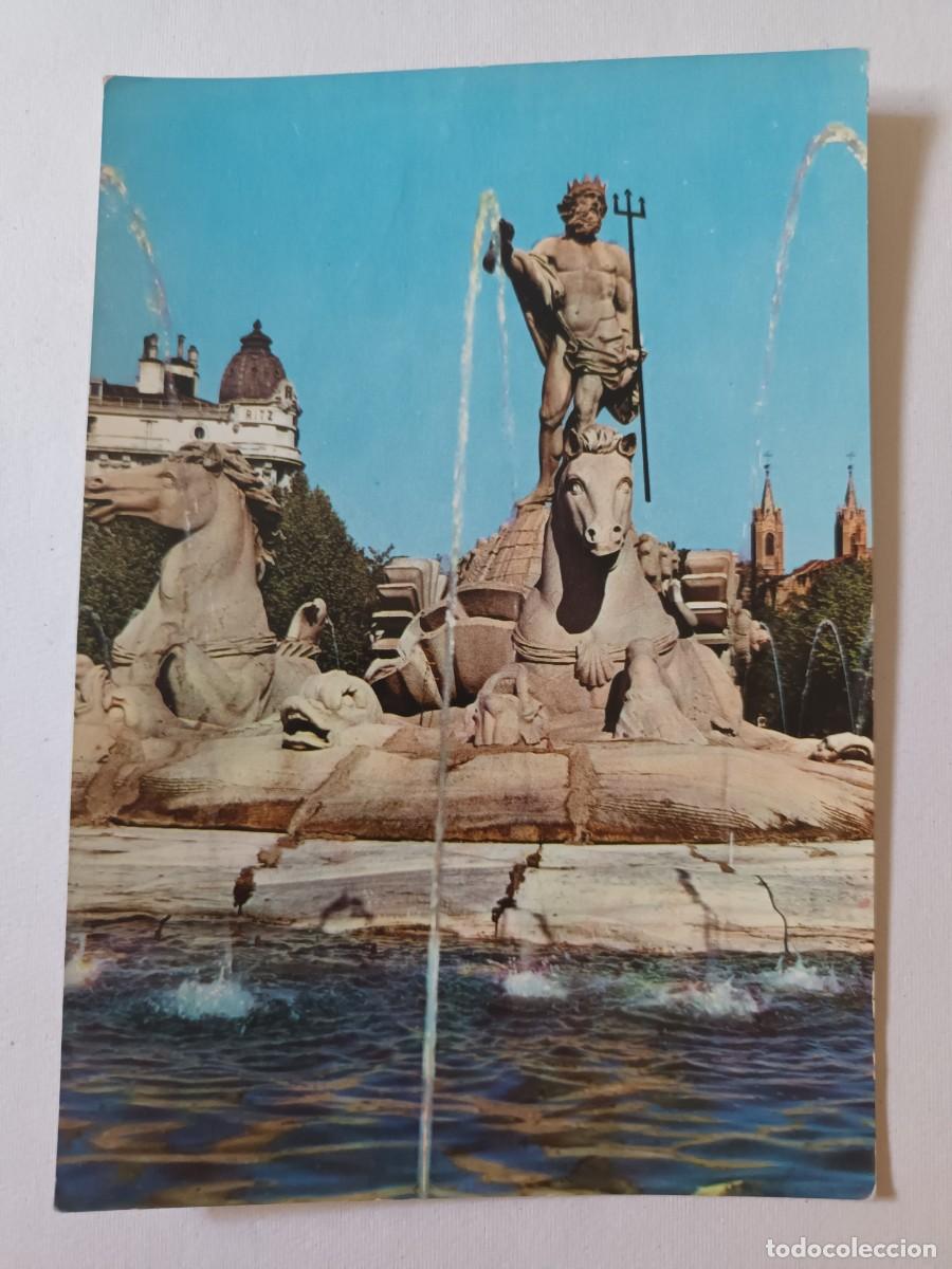 Postales: MADRID. FUENTE DE NEPTUNO (1966) - FRANQUEO