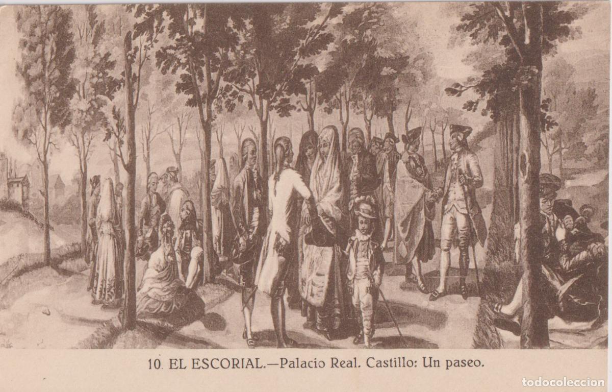 Postales: EL ESCORIAL, PALACIO REAL, CASTILLO: UN PASEO - ED.HIJO DE NICOLAS SERRANO - S/C