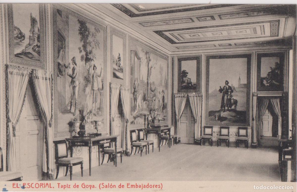 Postcards: EL ESCORIAL, TAPICES DE GOYA (SAL&Oacute;N DE EMBAJADORES) - FOTOTIPIA THOMAS - S/C