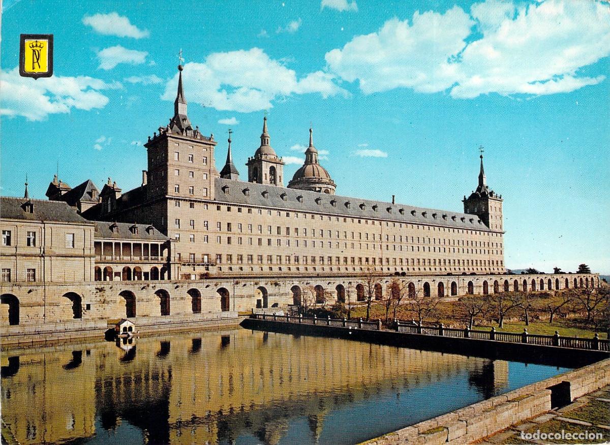Postales: Postal del Monasterio de El Escorial y su Jard&iacute;n
