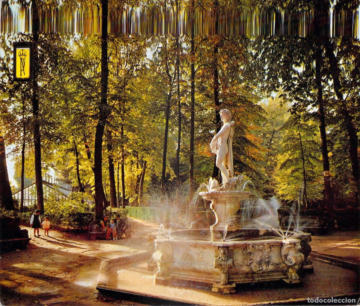 Postales: Postal de Aranjuez: Fuente de Apolo en el Jard&iacute;n de la Isla