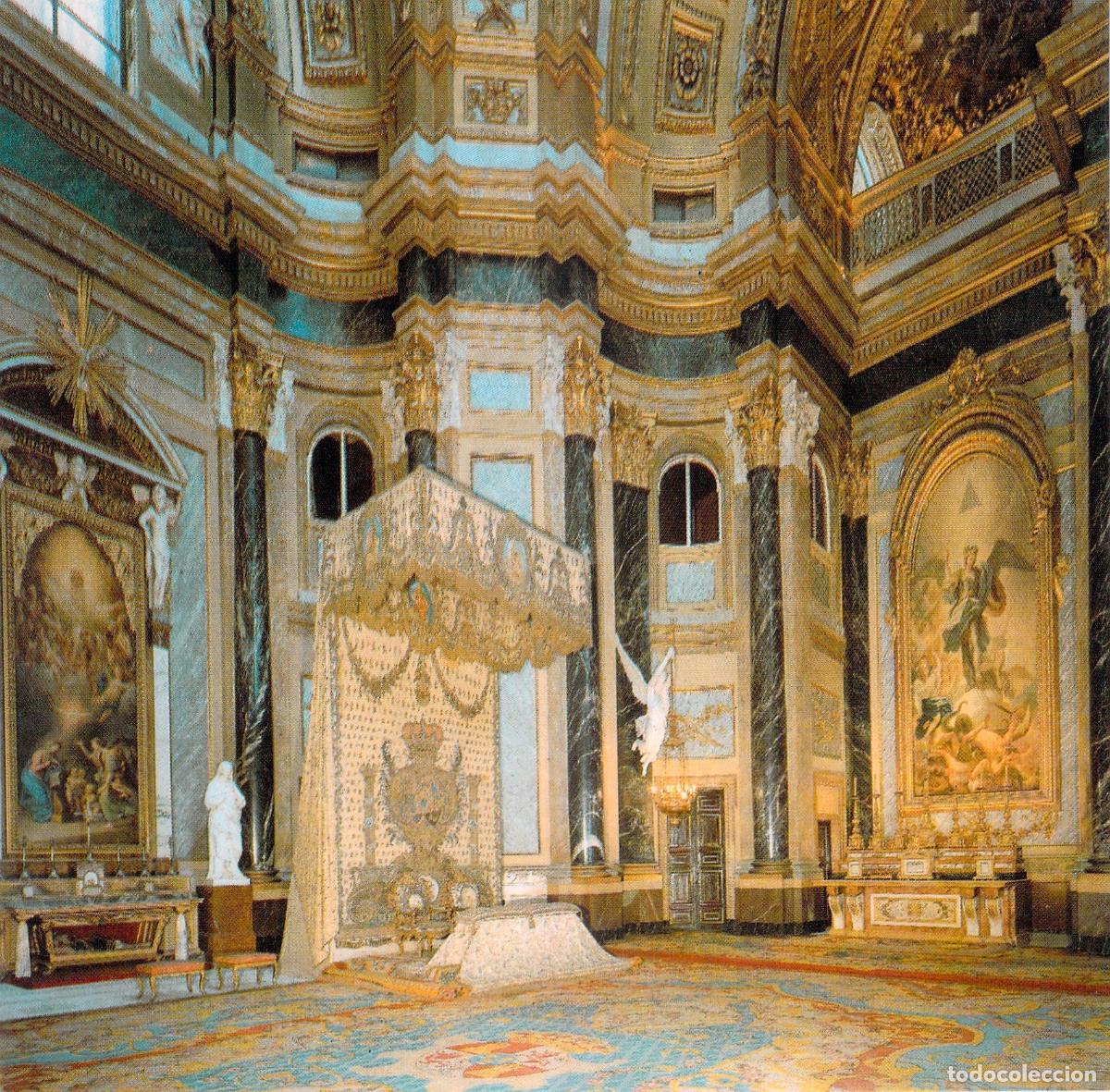 Postales: Postal del interior de la Capilla del Palacio Real de Madrid
