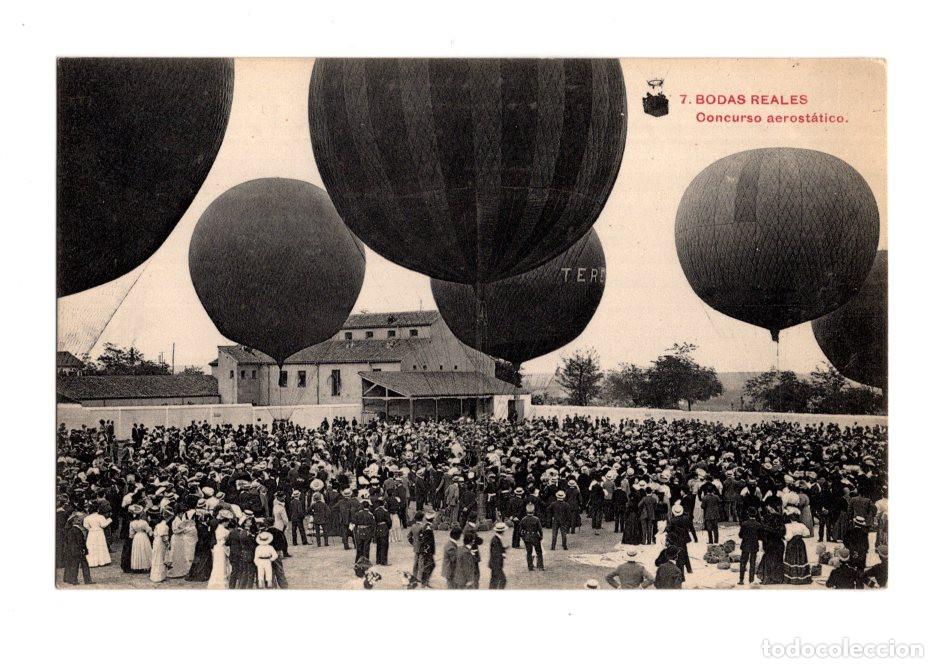 Postales: BODAS REALES CONCURSO AEROST&Aacute;TICO. AVIACI&Oacute;N. MONARQU&Iacute;A. ALFONSO XIII.