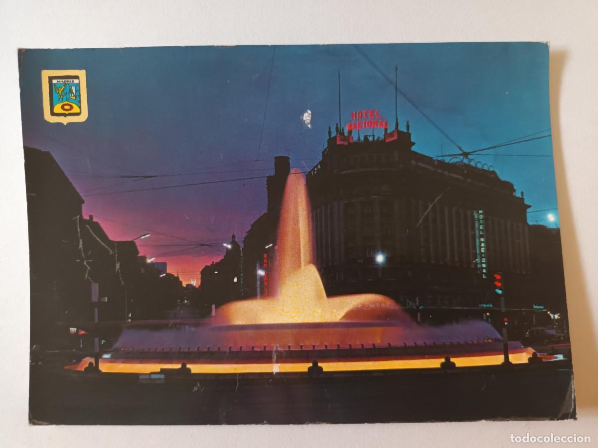 Postales: MADRID. PLAZA DE LA FUENTE DE CARLOS V. NOCTURNA - FRANQUEO - ESCUDO DE ORO