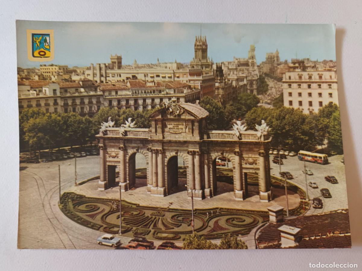 Postales: MADRID. PUERTA DE ALCALA (1963) - FRANQUEO - ESCUDO DE ORO