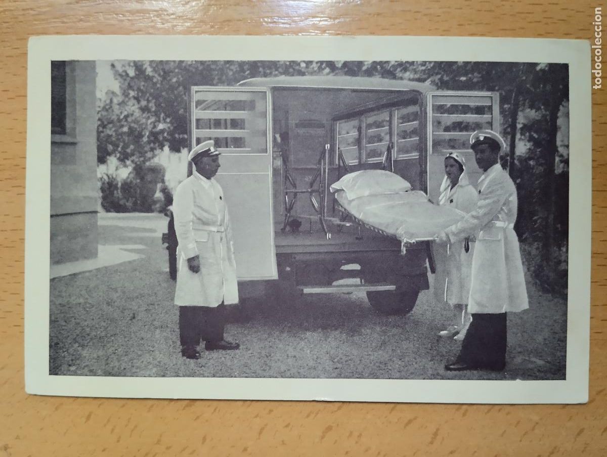 Postales: POSTAL DE AMBULANCIA DEL SANATORIO SANTA ALICIA DE MADRID