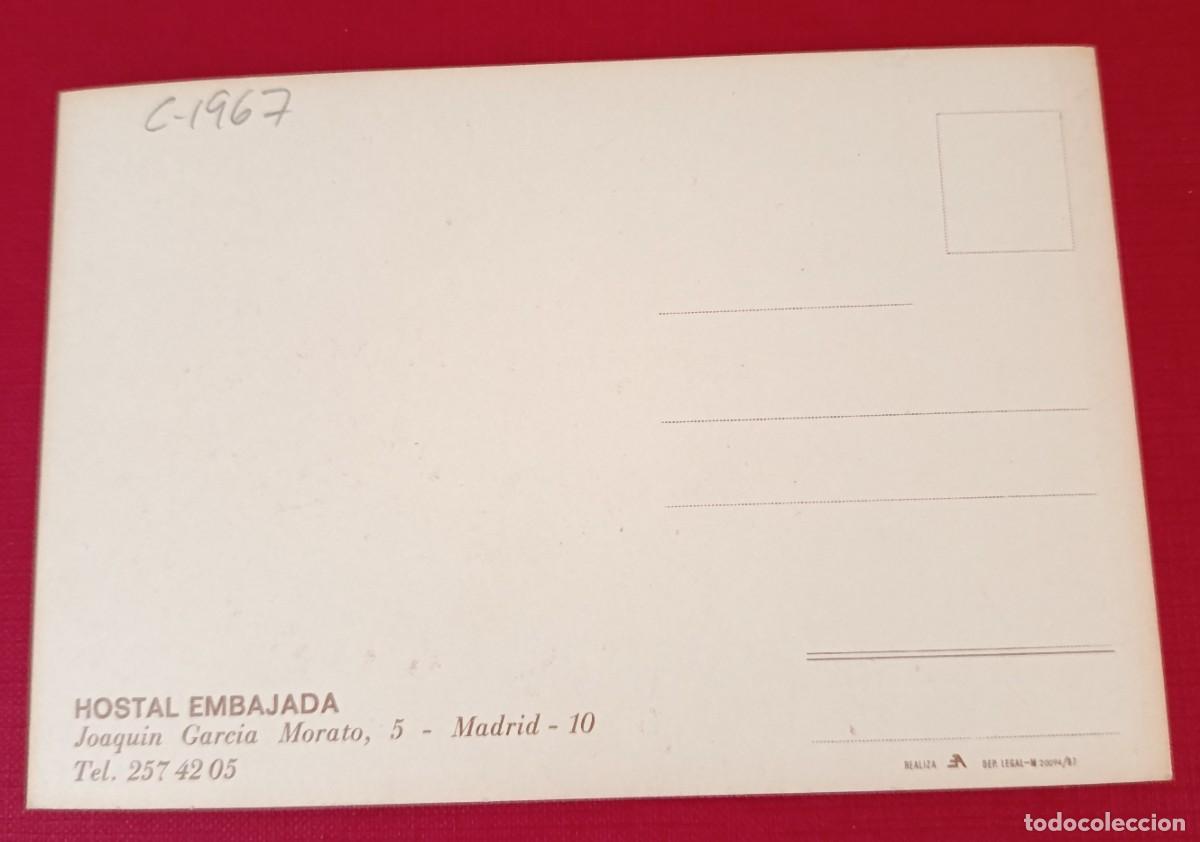 Postales: POSTAL HOSTAL EMBAJADA - MADRID 1967 - Foto 2