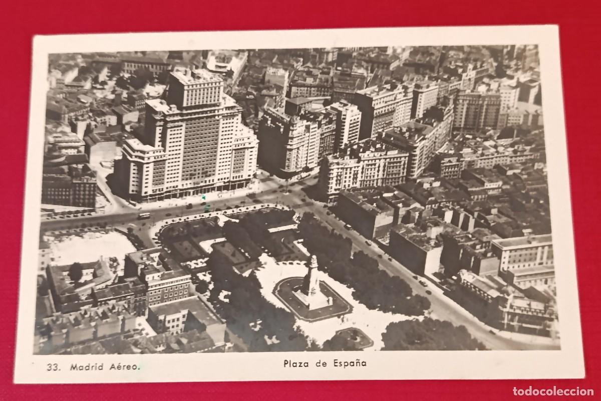 Postales: POSTAL FOTOGRAFICA PLAZA DE ESPA&Ntilde;A - MADRID 1950 - EDICIONES AEROTECNICA