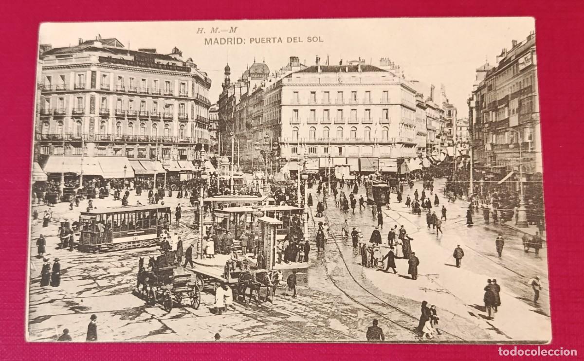 Postales: TARJETA POSTAL PUERTA DEL SOL - MADRID 1917