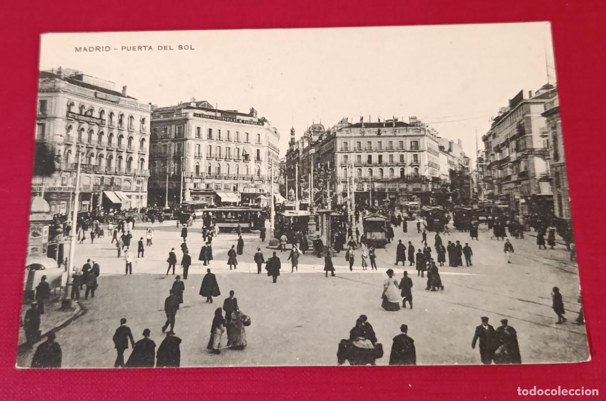 Postales: TARJETA POSTAL PUERTA DEL SOL - MADRID 1917
