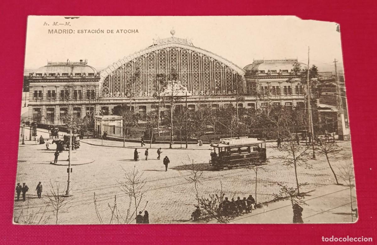 Postales: TARJETA POSTAL ESTACION DE ATOCHA - MADRID 1917