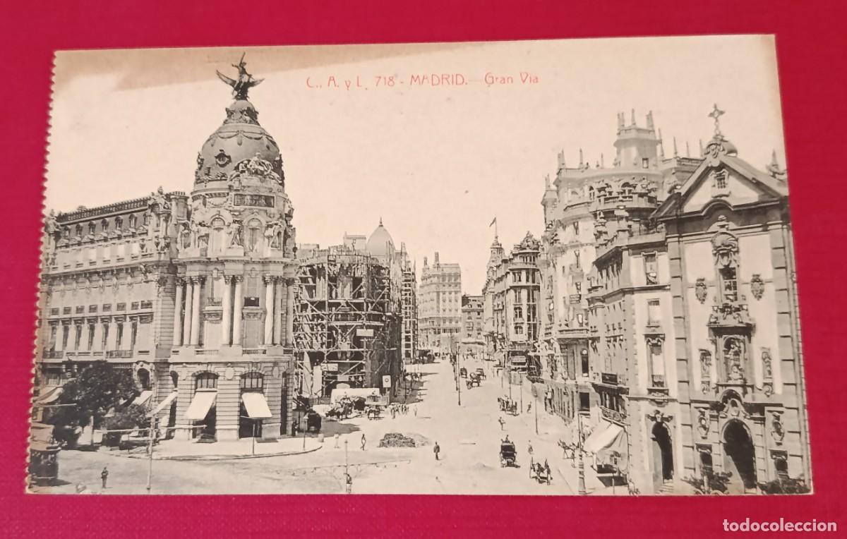 Postales: TARJETA POSTAL GRAN VIA - MADRID 1917