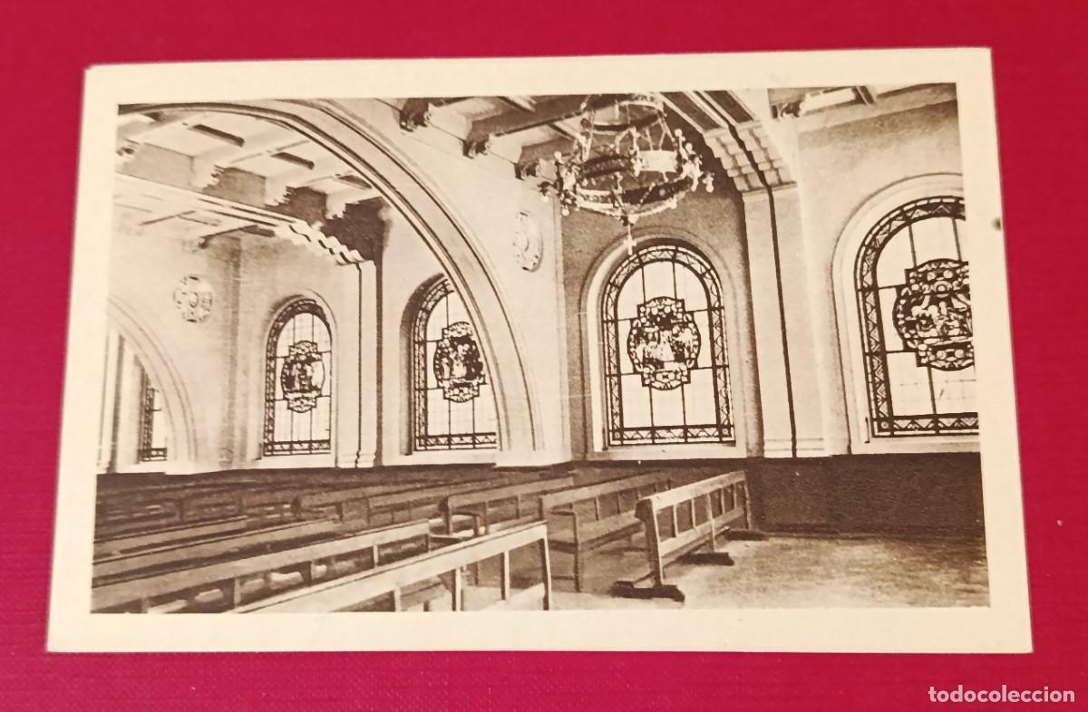 Postales: TARJETA POSTAL COLEGIO ESCLAVAS JES&Uacute;S - CAPILLA VISTA PARCIAL - MADRID 1920 - HAUSER Y MENET