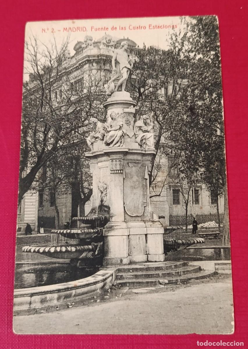 Postales: TARJETA POSTAL FUENTE DE LAS CUATRO ESTACIONES - MADRID 1910 - FOTOTIPIA THOMAS