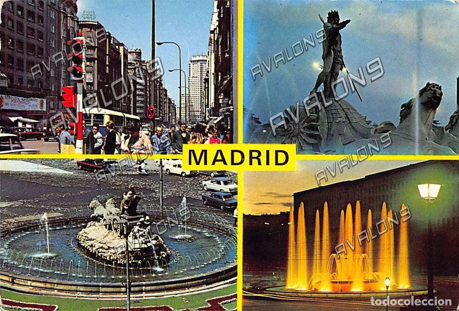 Postales: Recuerdos de Madrid - Circulada con sello - 1970