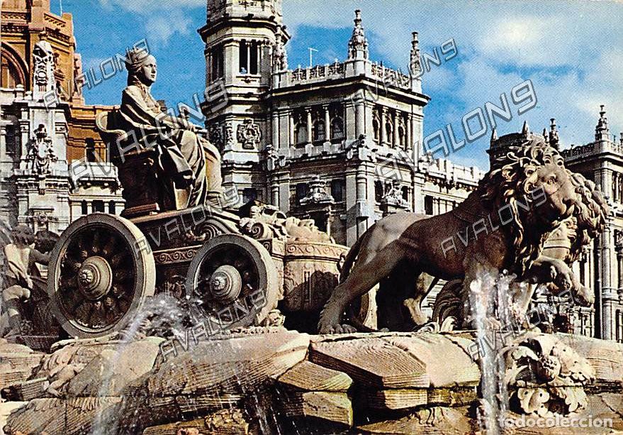 Postales: Cibeles y el Palacio de Comunicaciones (Madrid) - Circulada con sello - 1970