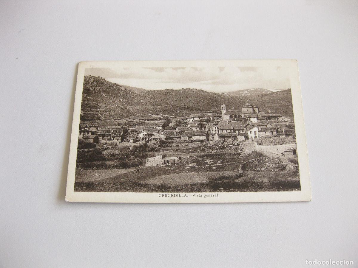 Postales: TARJETA POSTAL DE CERCEDILLA. VISTA GENERAL. EDICI&Oacute;N M&Aacute;RGARA. MADRID. CIRCULADA EN 1942