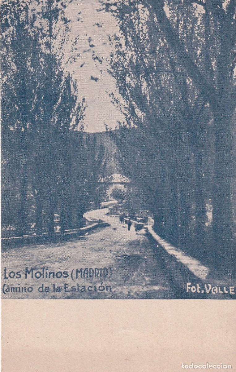 Postales: Los Molinos Madrid, Camino de la estaci&oacute;n. Fot Valle. Sin circular.