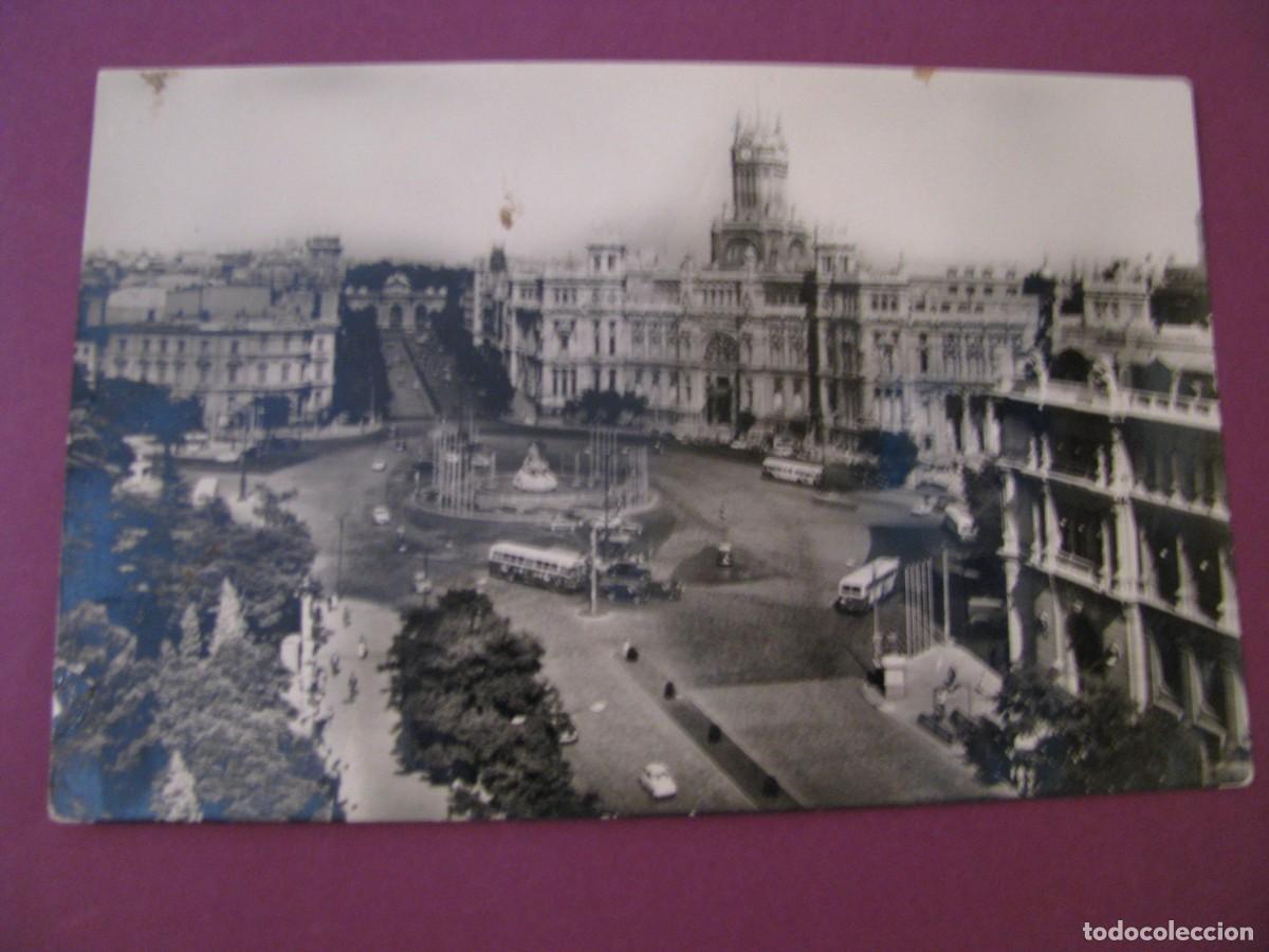 Postales: POSTAL FOTOGRAFICA DE MADRID. CIBELES Y CORREOS. HELIOTIPIA ARTISTICA. ESCRITA.