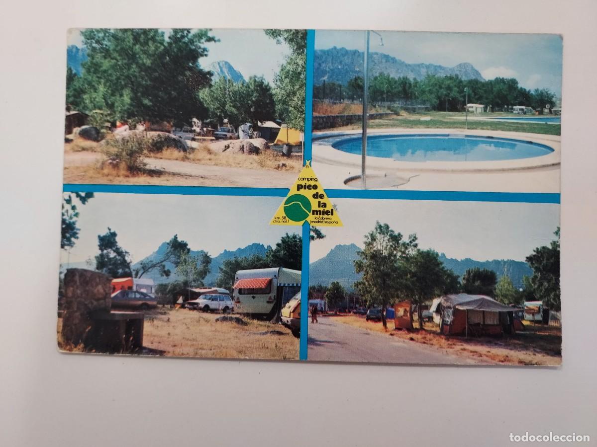 Postales: POSTAL LA CABRERA CAMPING DE MONTA&Ntilde;A PICO DE LA MIEL. 1981. SIN CIRCULAR. EDISUR. MADRID