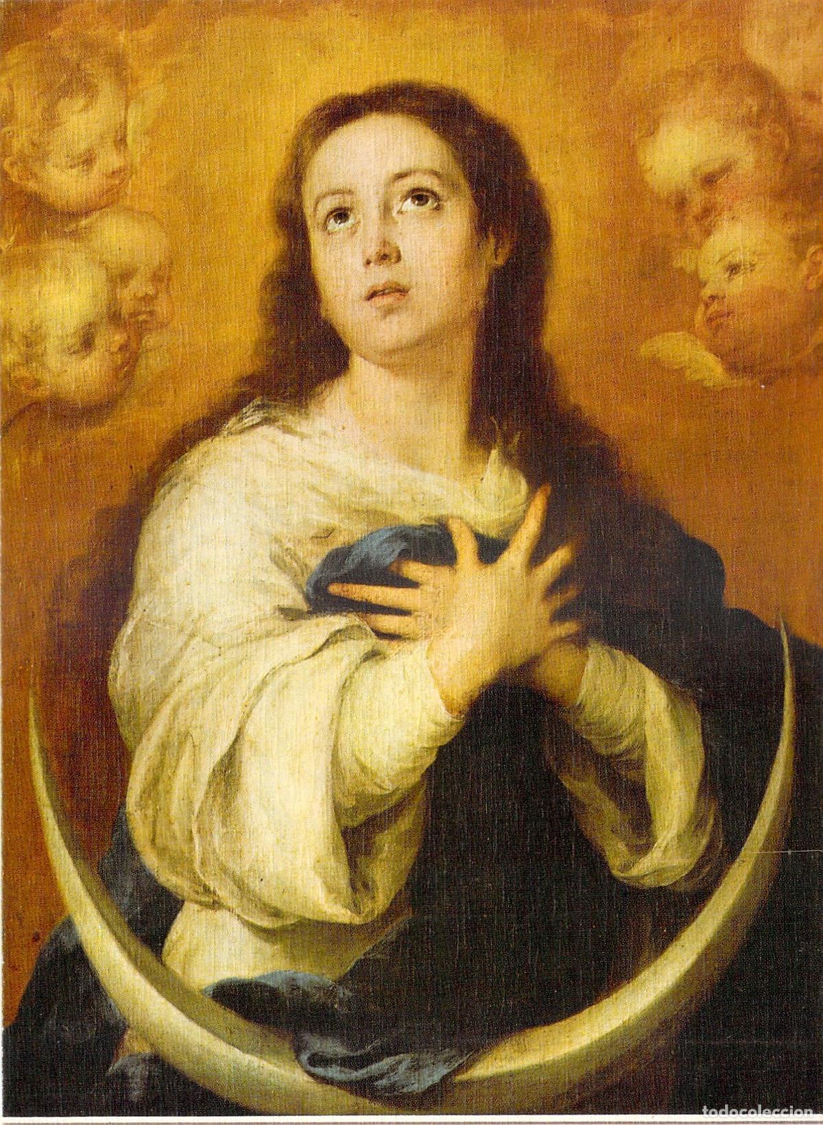 Postales: Postal de La Inmaculada Concepci&oacute;n de Murillo en el Museo del Prado