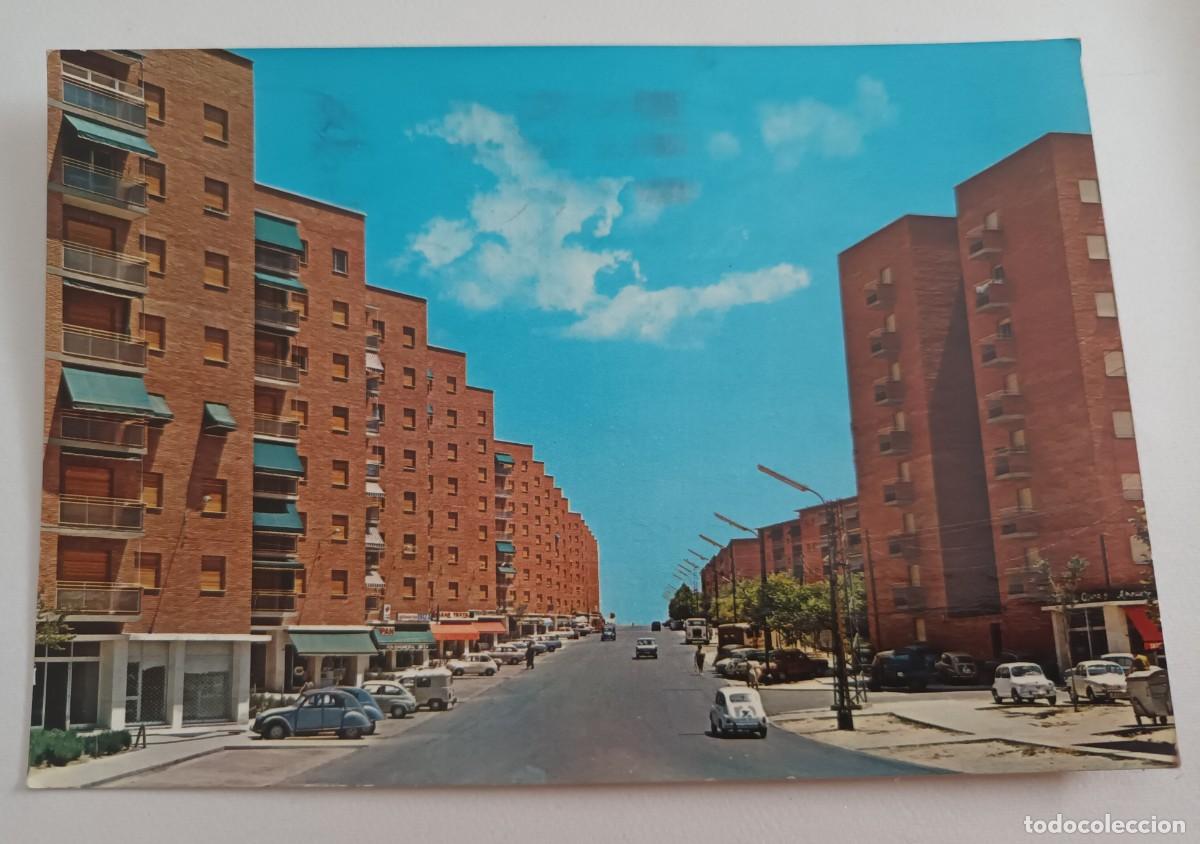 Postales: MADRID. AVENIDA VINATEROS. BARRIO MORATALAZ (1967) - FRANQUEO - COCHES DE EPOCA