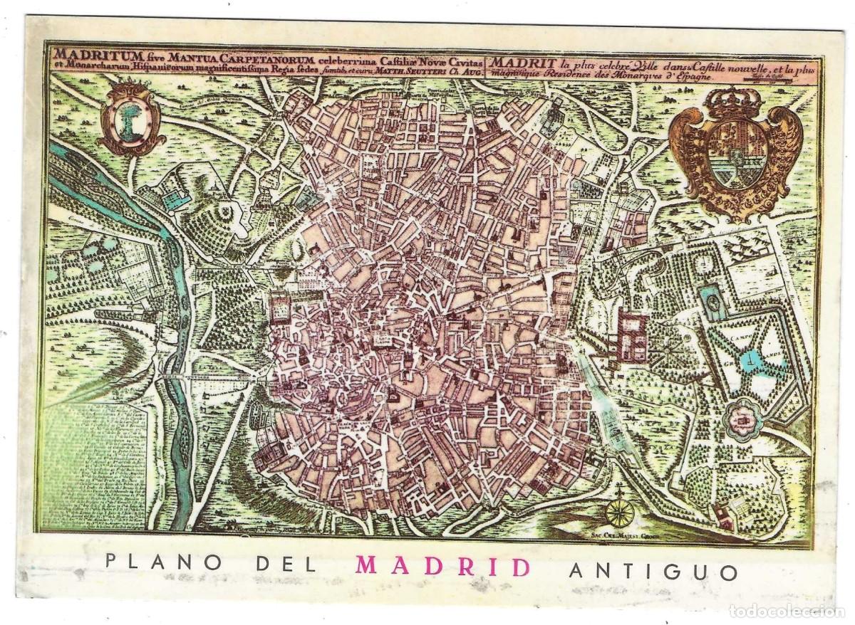 Postales: Postal Plano antiguo de Madrid. ref. 7-madrid205